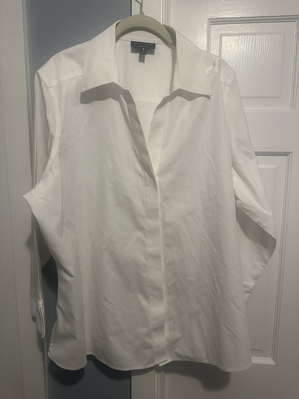 Foxcroft White Button-Down Collared Shirt